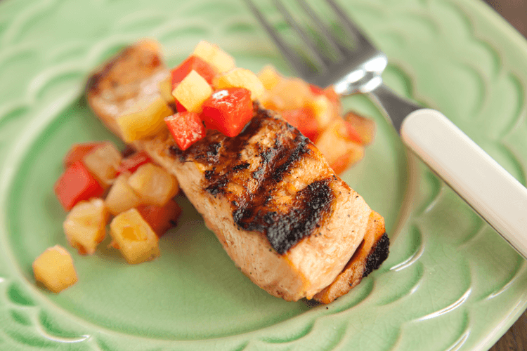 Maple-Glazed Salmon with Pineapple Salsa Recipe